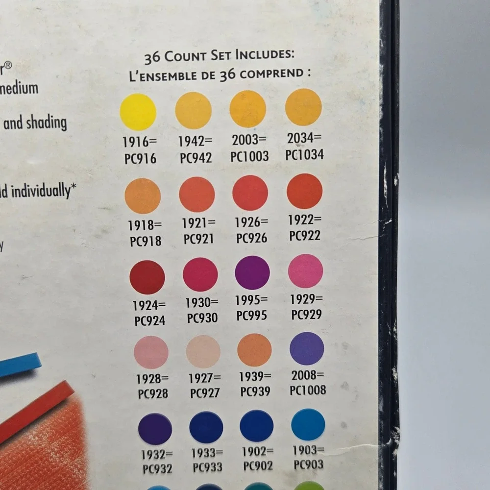 Prismacolor Premier Art Stix Woodless Colored Pencils 36‎ Box Set 2013 Light Use